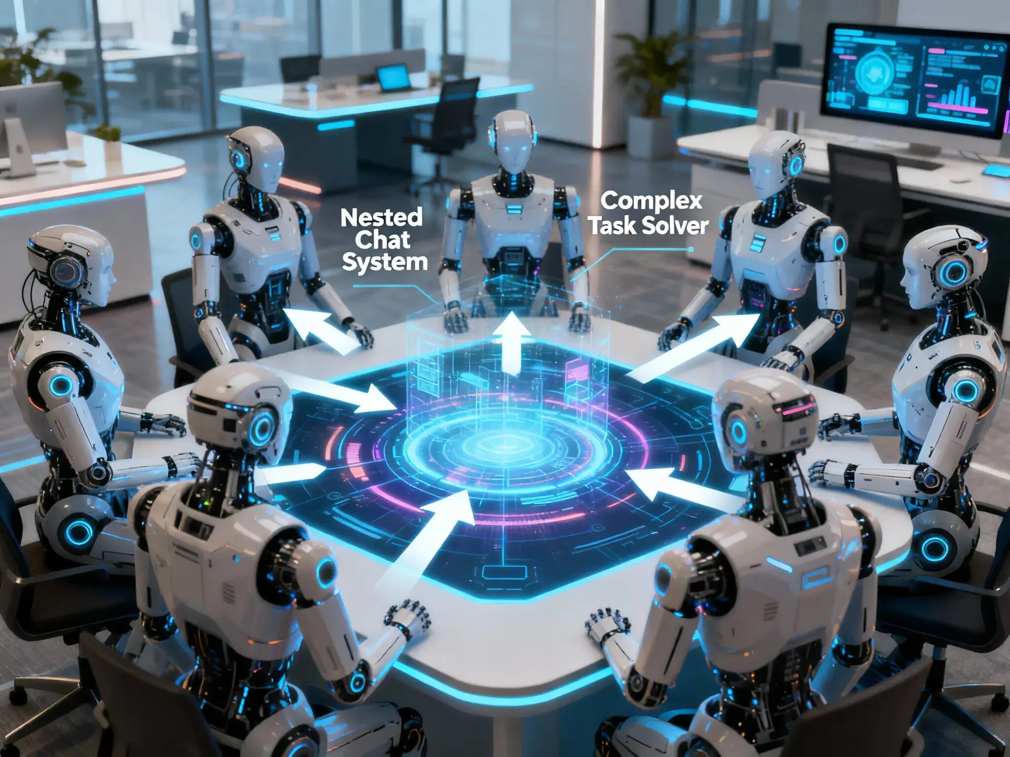 Solving Complex Tasks with Nested Chats